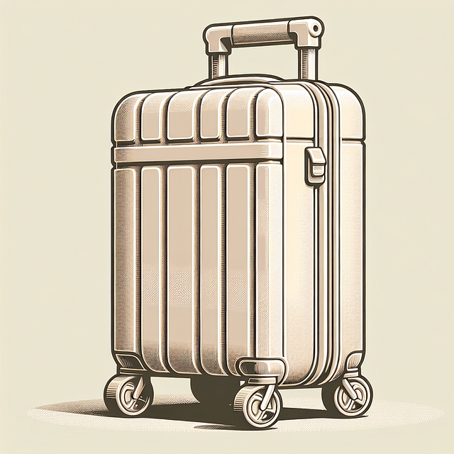 lightweight four-wheeled suitcase with swivel wheels