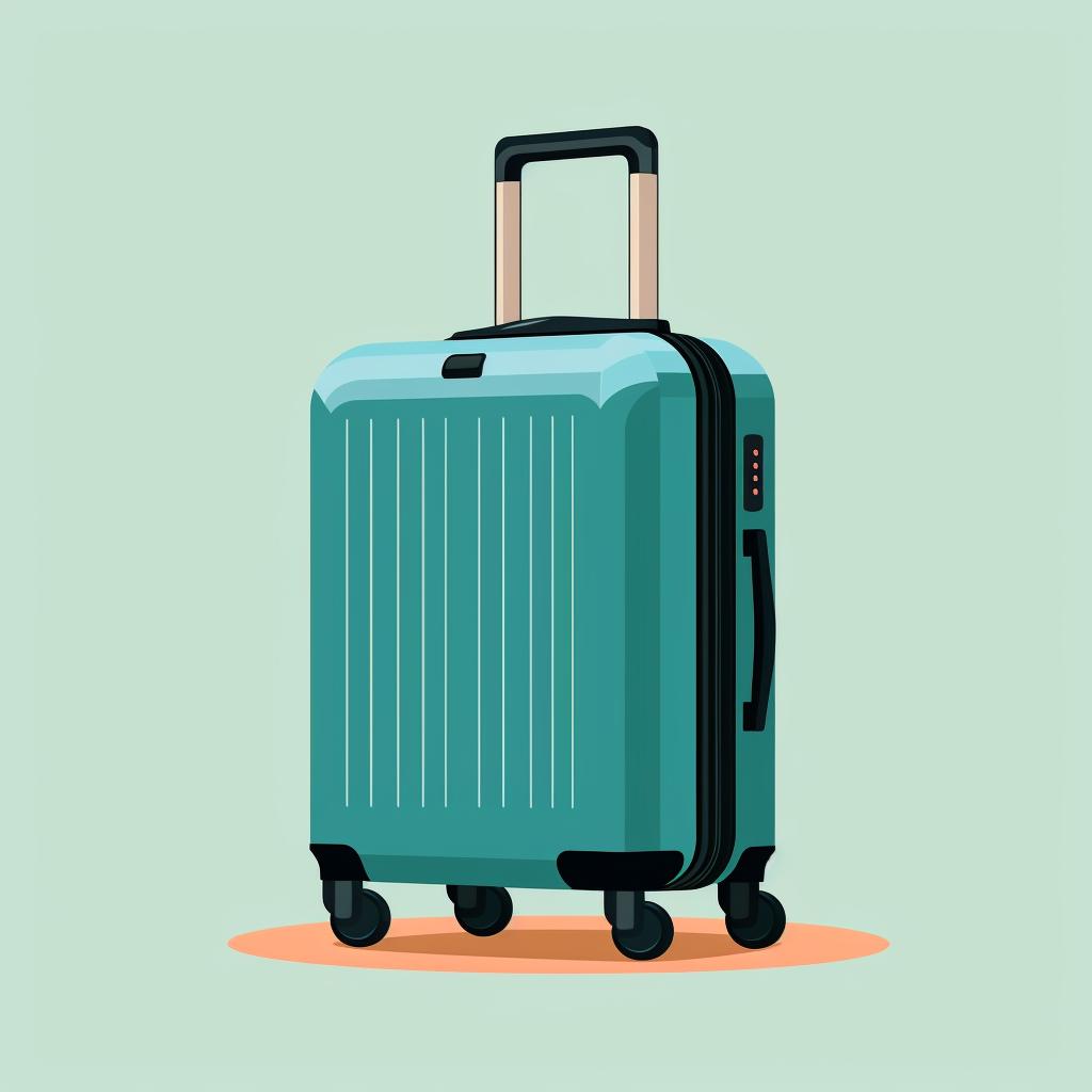 A lightweight, hard-shell suitcase