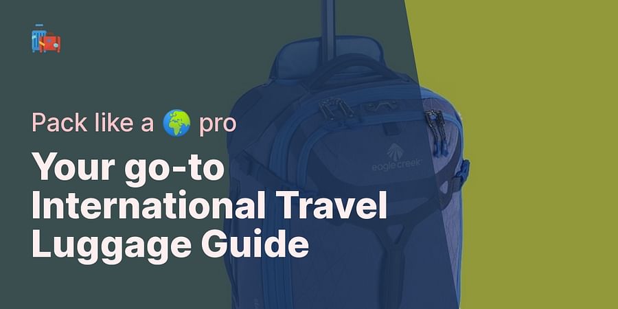 Your go-to International Travel Luggage Guide - Pack like a 🌍 pro