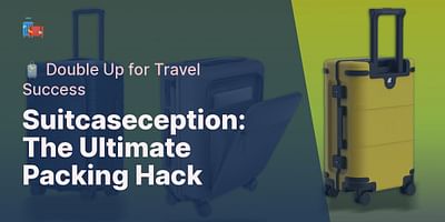 Suitcaseception: The Ultimate Packing Hack - 🧳 Double Up for Travel Success