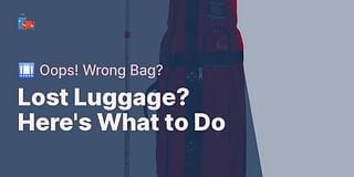 Lost Luggage? Here's What to Do - 🛄 Oops! Wrong Bag?