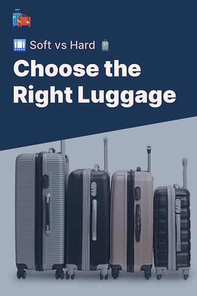 Choose the Right Luggage - 🛄 Soft vs Hard 🧳