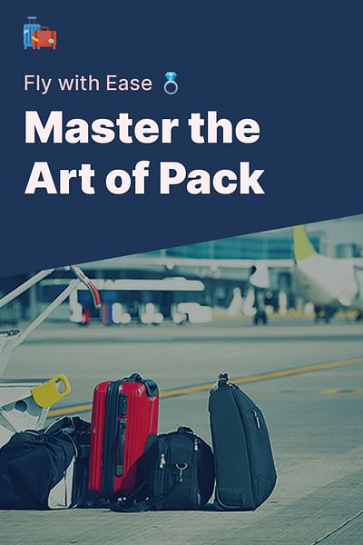Master the Art of Pack - Fly with Ease 💍