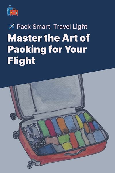 Master the Art of Packing for Your Flight - ✈️ Pack Smart, Travel Light