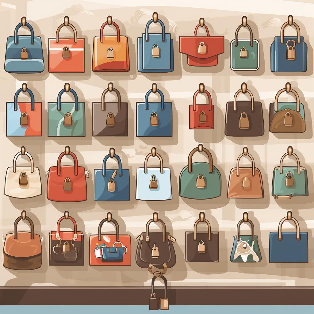 A variety of luggage locks displayed in a shop