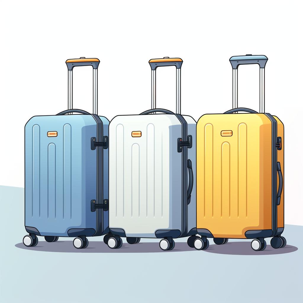 A selection of lightweight 4-wheeled luggage on the Luggage Good website