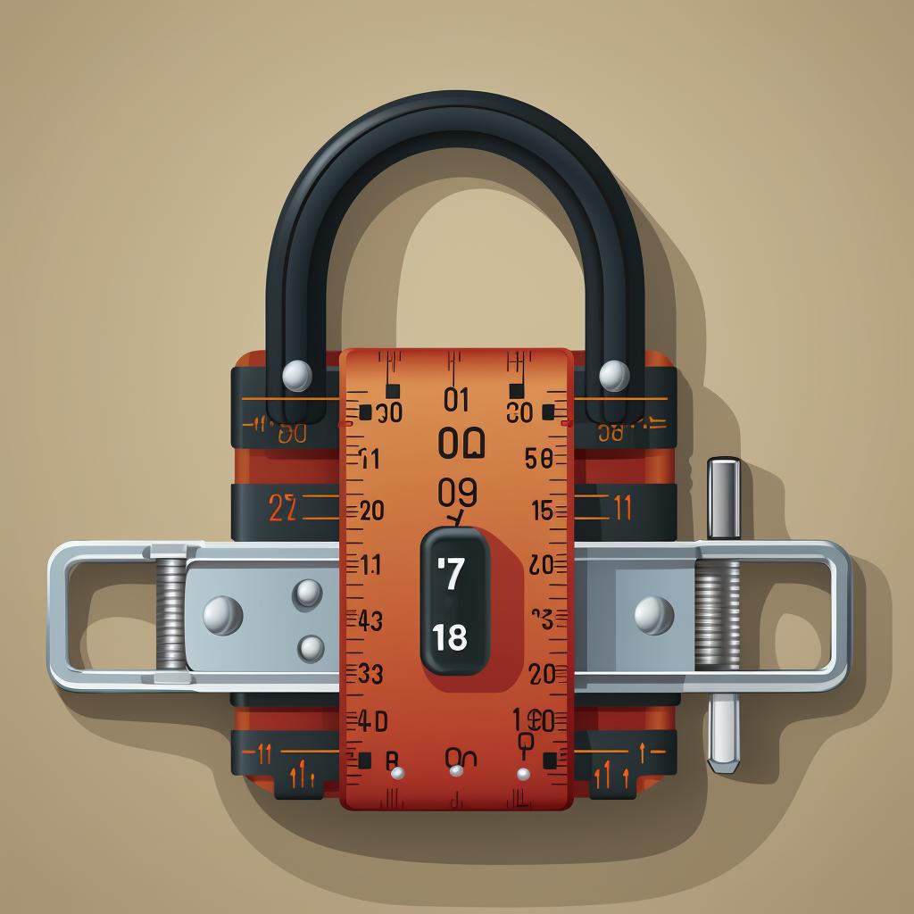 A close-up of a combination lock on a luggage strap, with digits being set