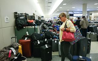 Why is it important to pick up your luggage after a flight?